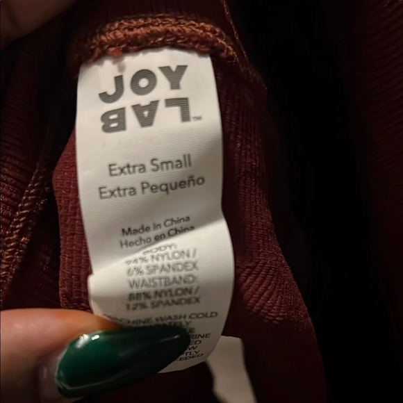 JoyLab Brown Bike Shorts High-Waisted Stretch - Picture 5 of 5